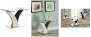 Furniture of America Tri Glass Top End Table